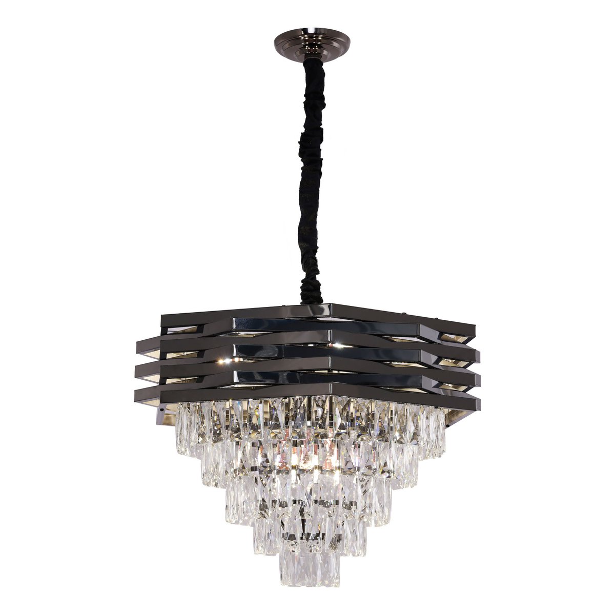 Hanglamp Crystal zwart