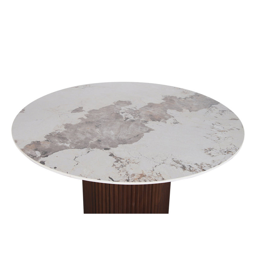 Urban eettafel marmer/walnoot