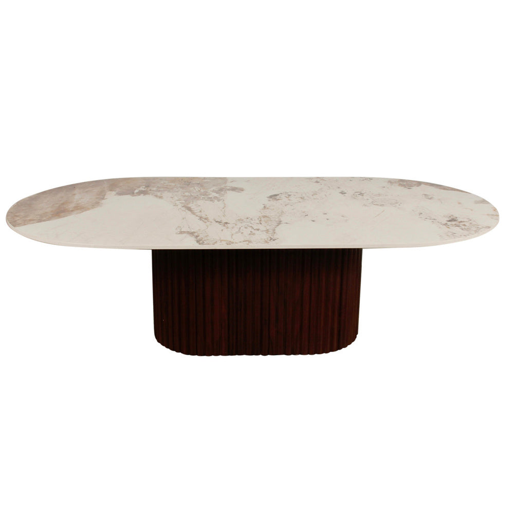 Urban salontafel marmer/walnoot