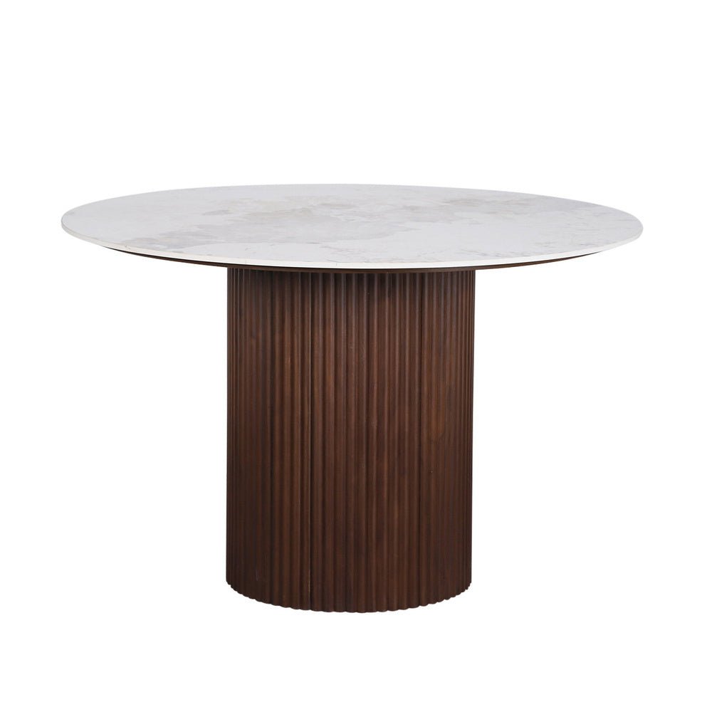 Urban eettafel marmer/walnoot