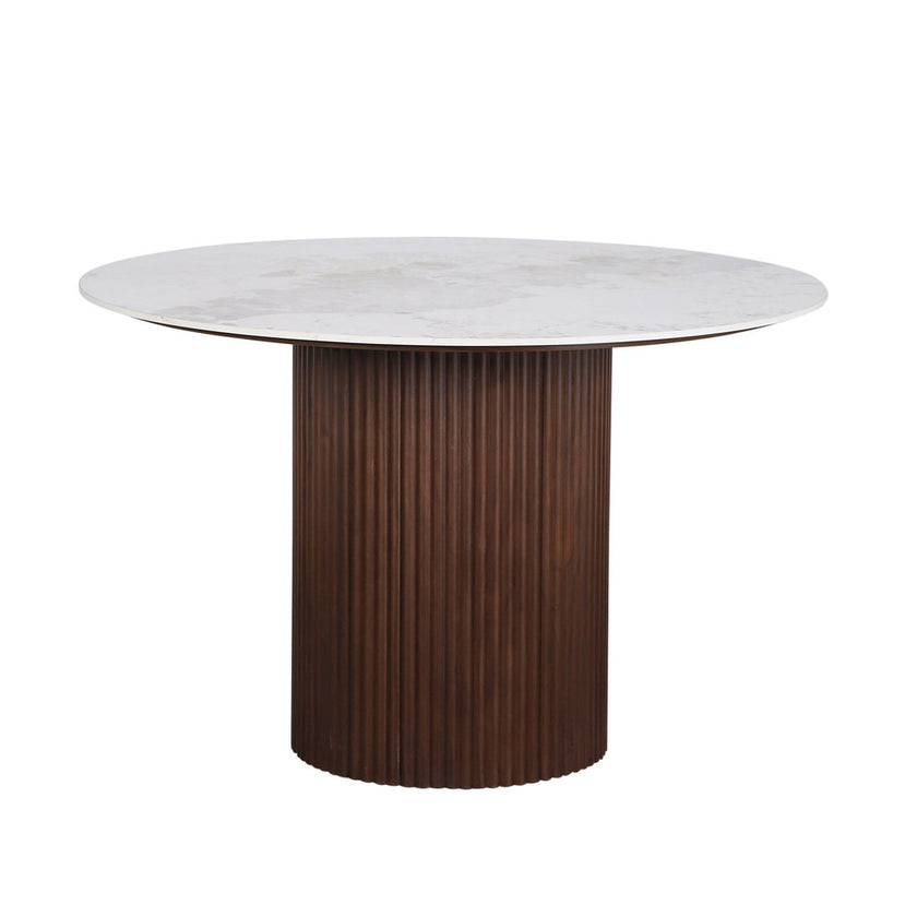 Urban eettafel marmer/walnoot