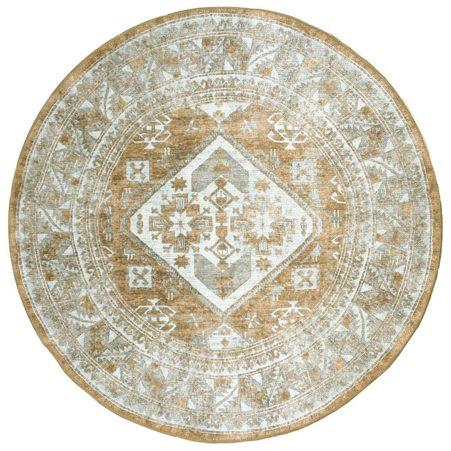 Vloerkleed Laria bruin vintage medaillon — Zwarthuisje