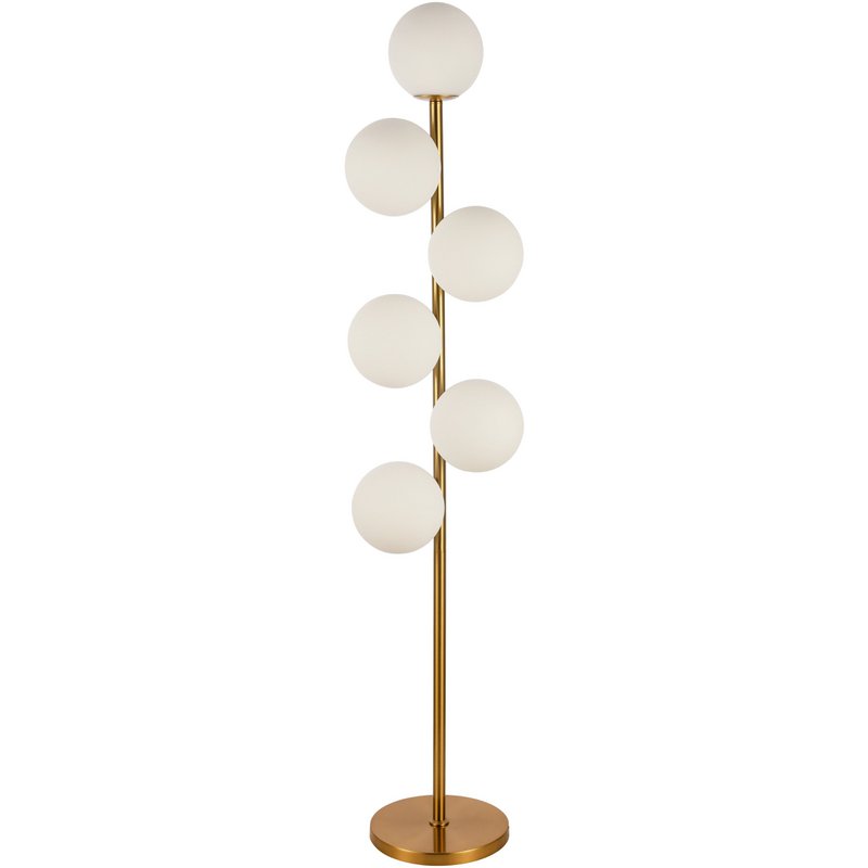 Vloerlamp Jenna wit/goud