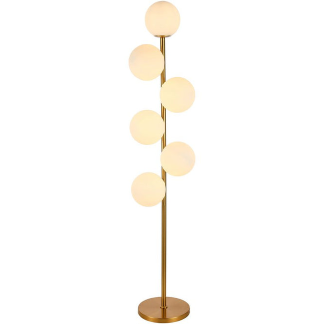 Vloerlamp Jenna wit/goud