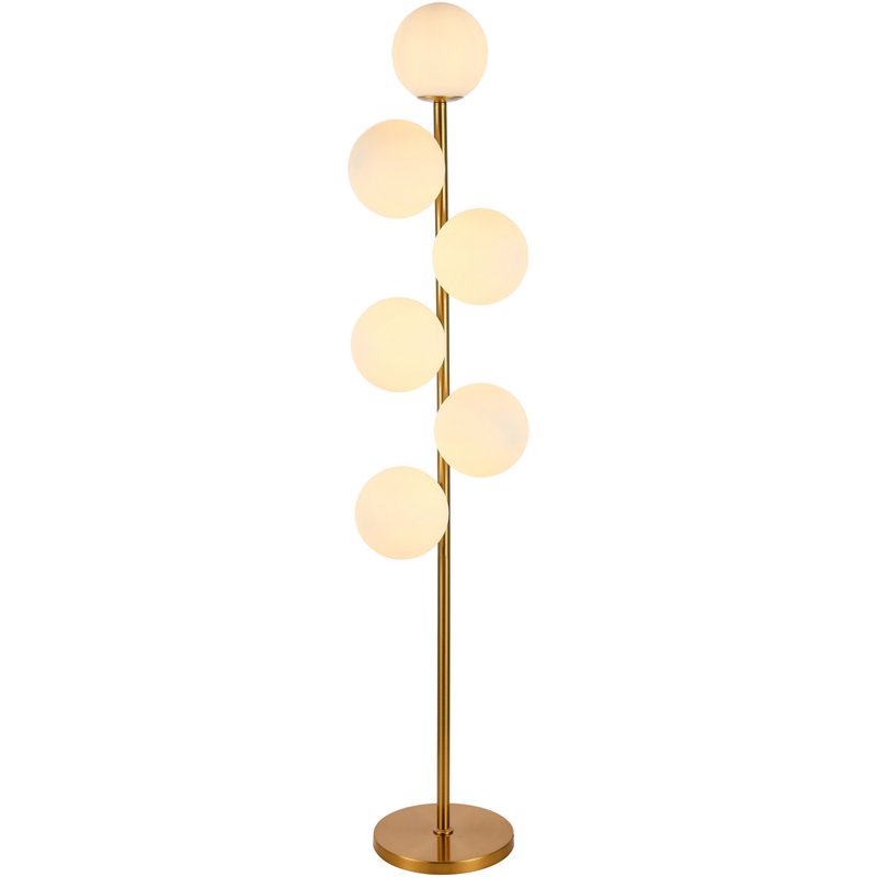 Vloerlamp Jenna wit/goud
